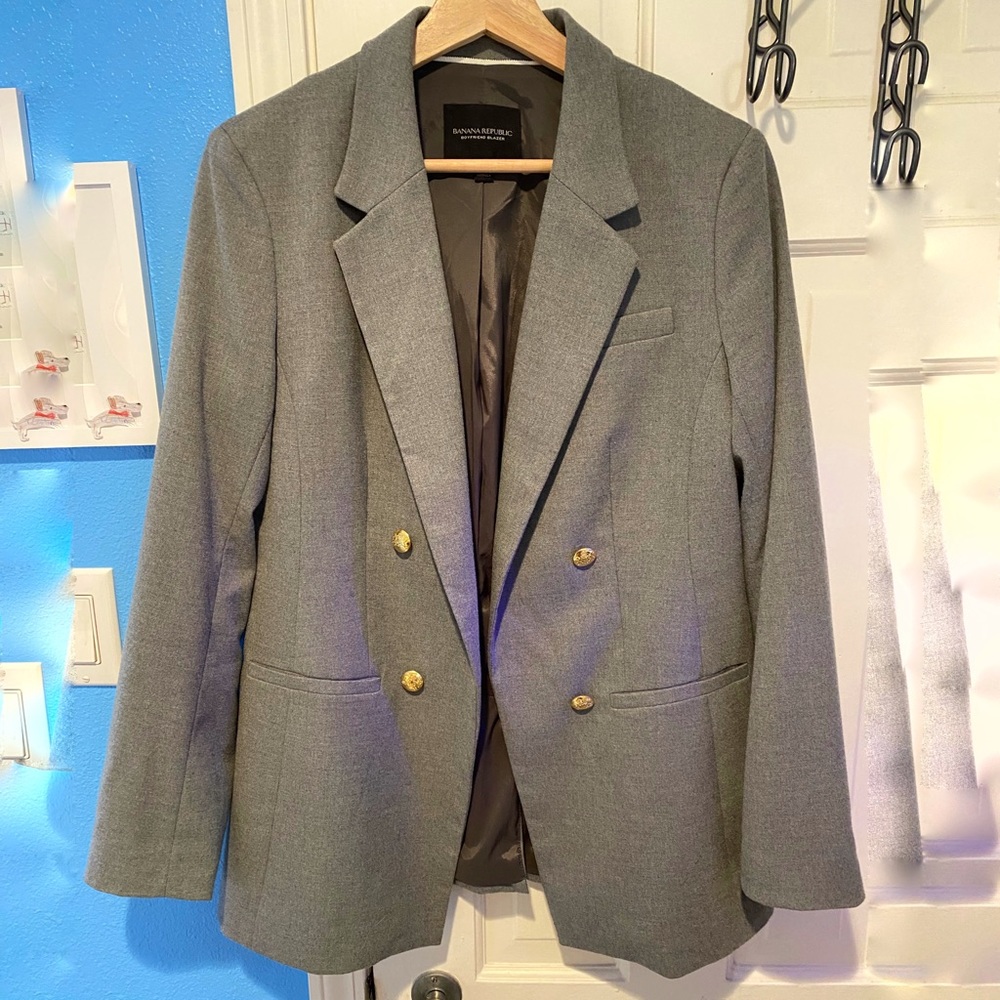 Banana Republic Boyfriend Double Breasted Blazer Sz8